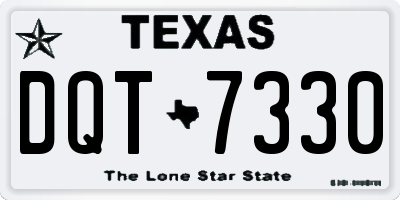 TX license plate DQT7330