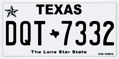 TX license plate DQT7332