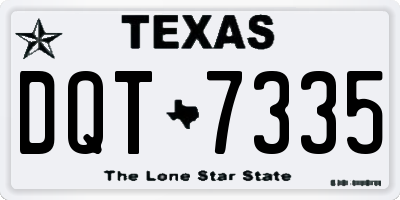 TX license plate DQT7335