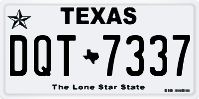 TX license plate DQT7337