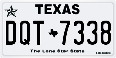 TX license plate DQT7338