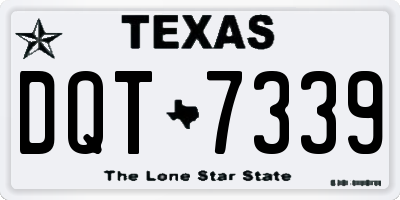 TX license plate DQT7339