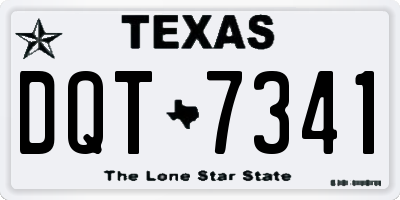 TX license plate DQT7341