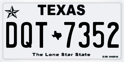 TX license plate DQT7352