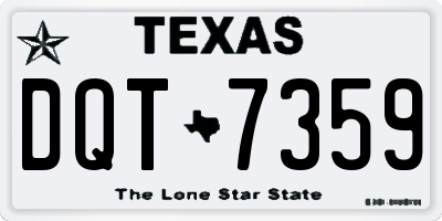 TX license plate DQT7359