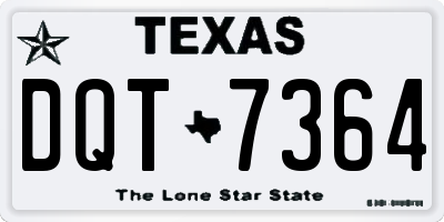 TX license plate DQT7364