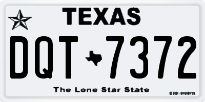 TX license plate DQT7372