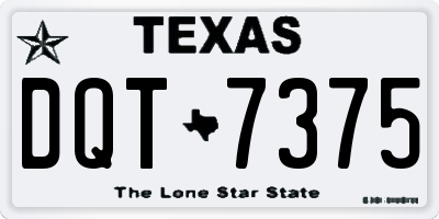 TX license plate DQT7375