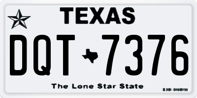 TX license plate DQT7376