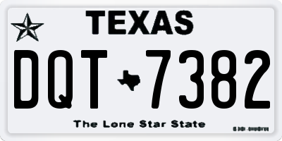 TX license plate DQT7382