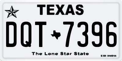 TX license plate DQT7396