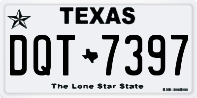 TX license plate DQT7397
