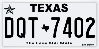 TX license plate DQT7402