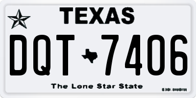 TX license plate DQT7406