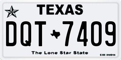 TX license plate DQT7409