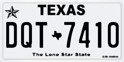 TX license plate DQT7410