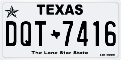 TX license plate DQT7416