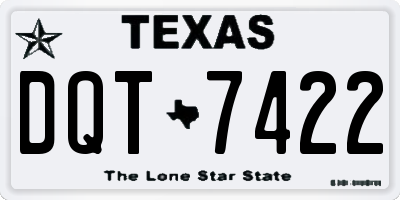 TX license plate DQT7422