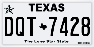 TX license plate DQT7428