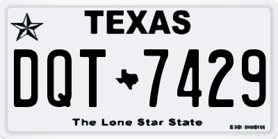 TX license plate DQT7429