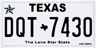 TX license plate DQT7430