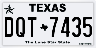 TX license plate DQT7435