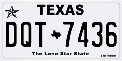 TX license plate DQT7436