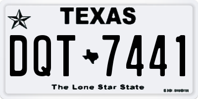 TX license plate DQT7441
