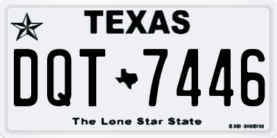 TX license plate DQT7446