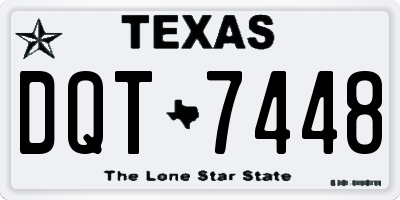 TX license plate DQT7448