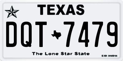 TX license plate DQT7479