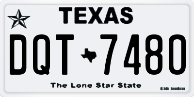 TX license plate DQT7480