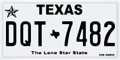 TX license plate DQT7482