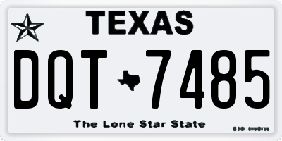 TX license plate DQT7485
