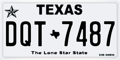 TX license plate DQT7487