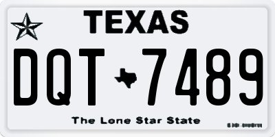 TX license plate DQT7489