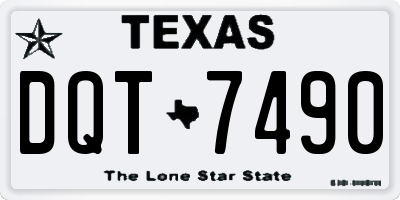 TX license plate DQT7490