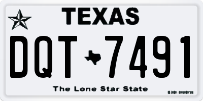 TX license plate DQT7491
