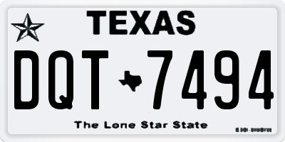 TX license plate DQT7494