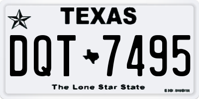 TX license plate DQT7495