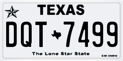 TX license plate DQT7499
