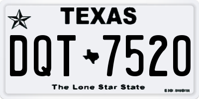 TX license plate DQT7520