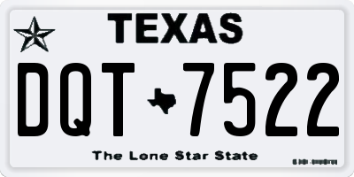 TX license plate DQT7522