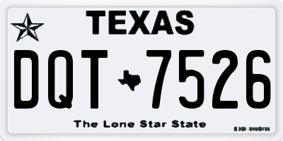 TX license plate DQT7526