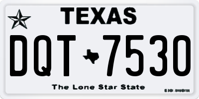 TX license plate DQT7530