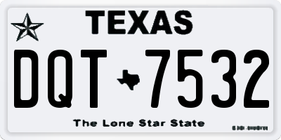 TX license plate DQT7532