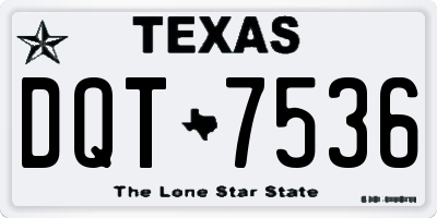 TX license plate DQT7536