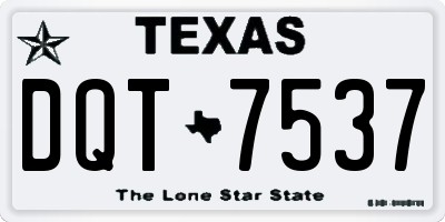 TX license plate DQT7537