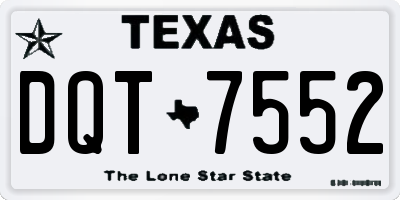 TX license plate DQT7552