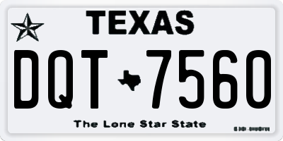 TX license plate DQT7560